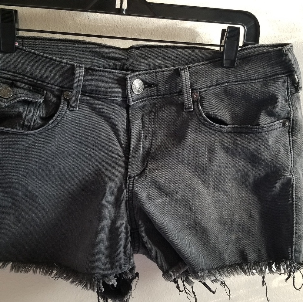 True Religion Gray Denim Shorts